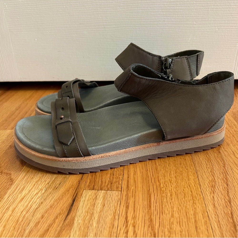 Merrell Green Juno Mid Zip Leather Sandals